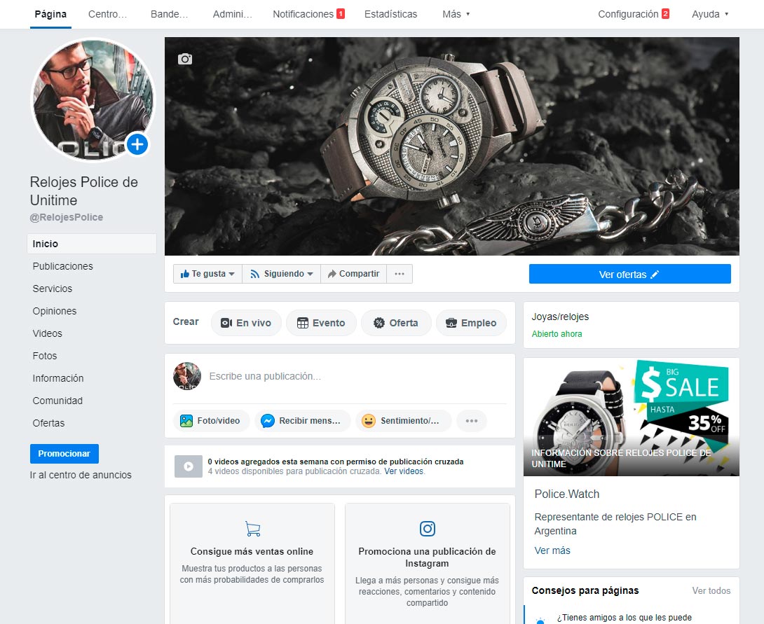 Marketing Digital de Relojes Police Argentina