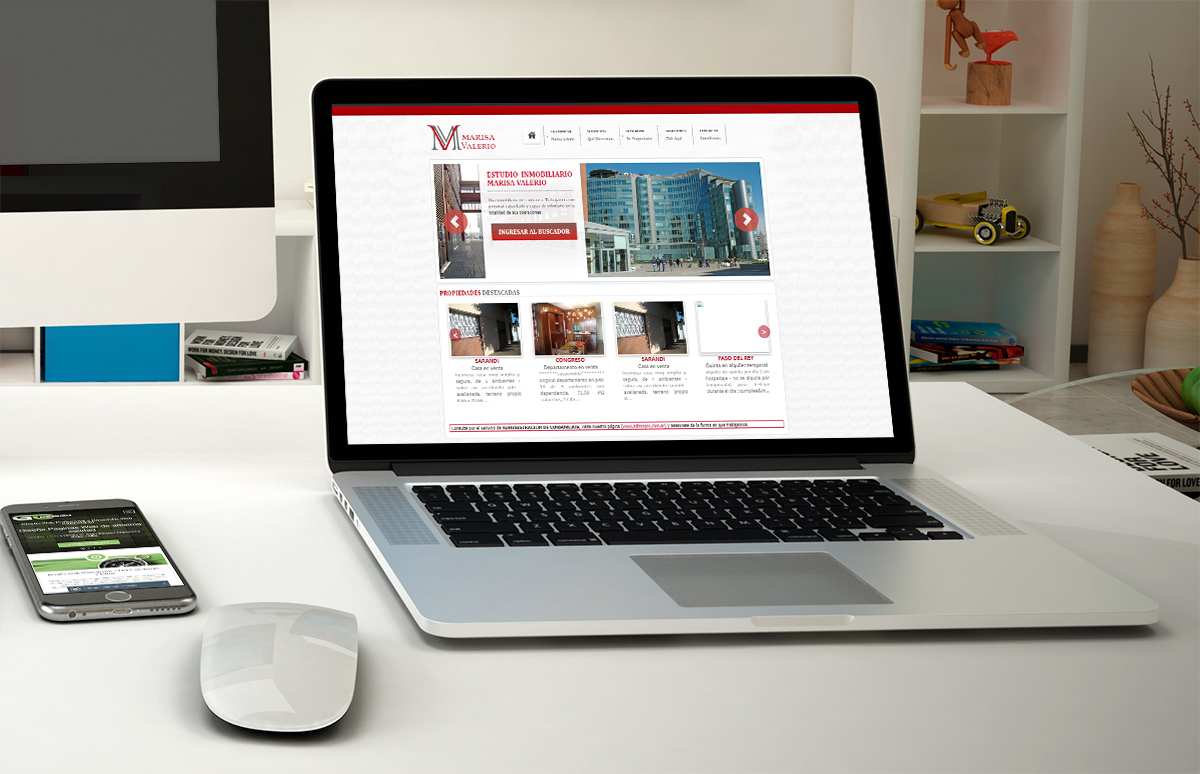 Diseño Paginas Web Marisa Valerio Propiedades